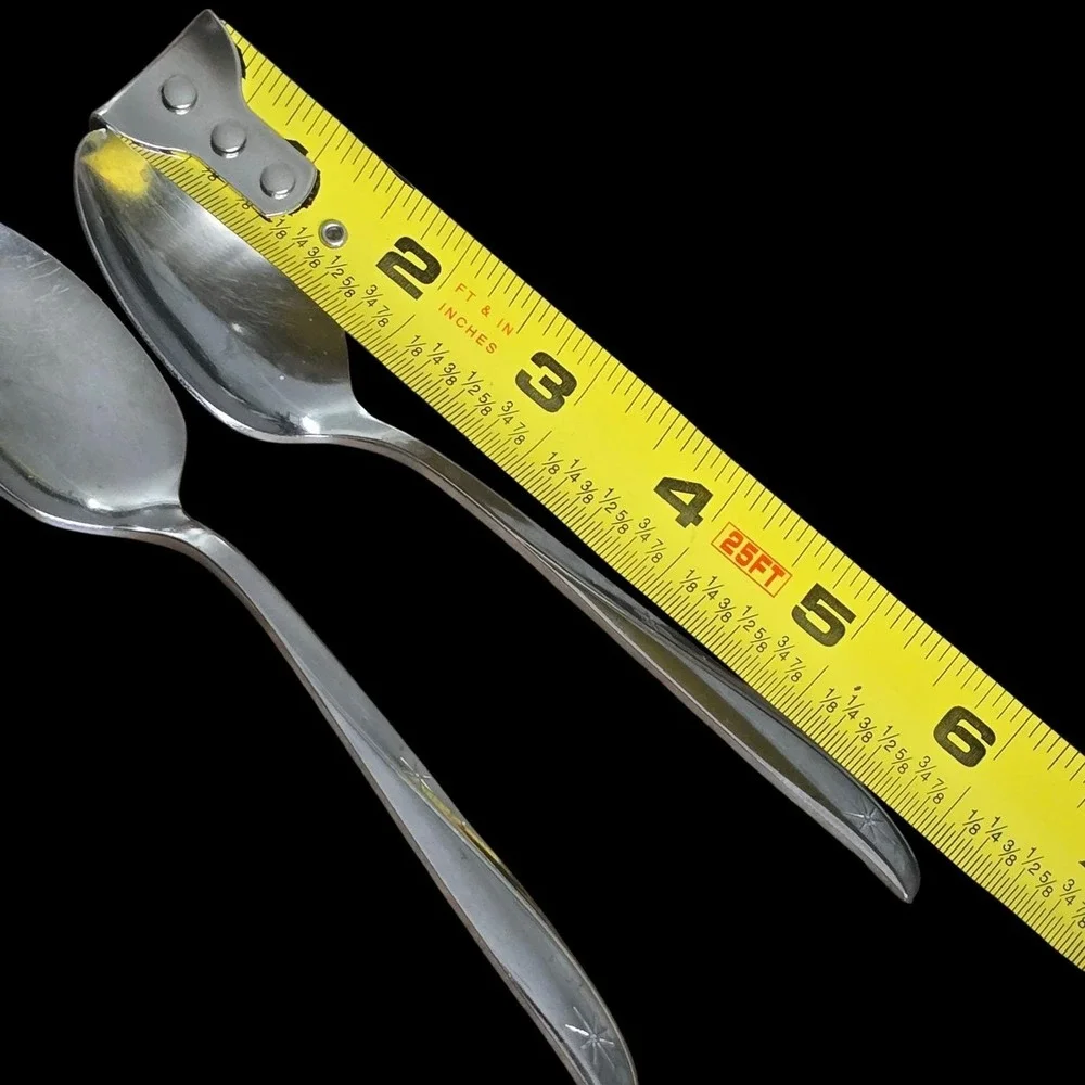 Oneida Community Stainless‎ Twin Star Teaspoons Set of 2 Mid Century 6 inch 1950